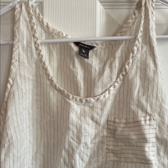 Eddie Bauer Cream Striped Tank Top - Picture 2 of 5